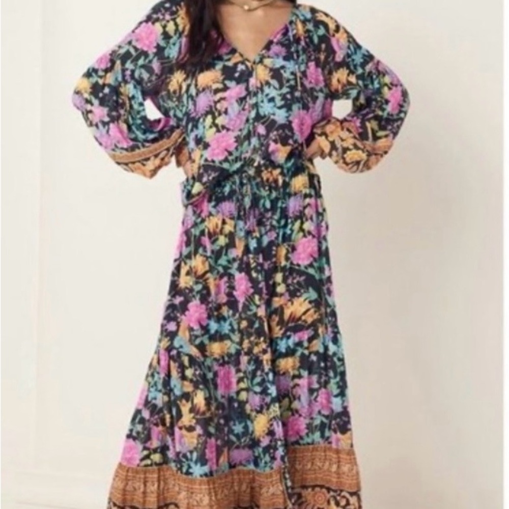 Spell & The Gypsy Collective Floral Multicolor Elastic Waist Skirt